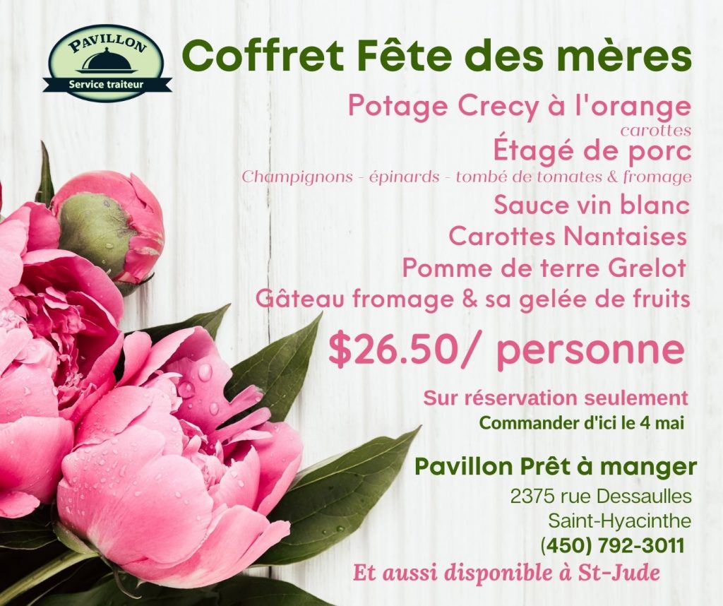 Coffret Fête des mère - Pavillon Service traiteur